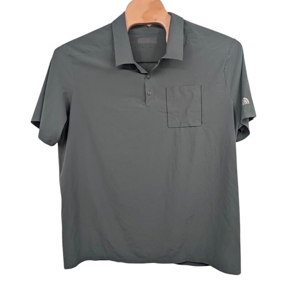 The North Face Men's Grey Technical Polo‎ Short Sleeve Shirt 2XL?